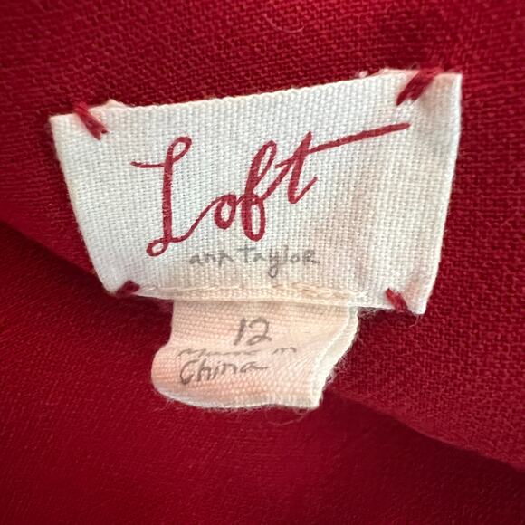 LOFT Womens Dress 12 Pleated Lined Party Event Cocktail Wedding Guest Christmas - Picture 2 of 11